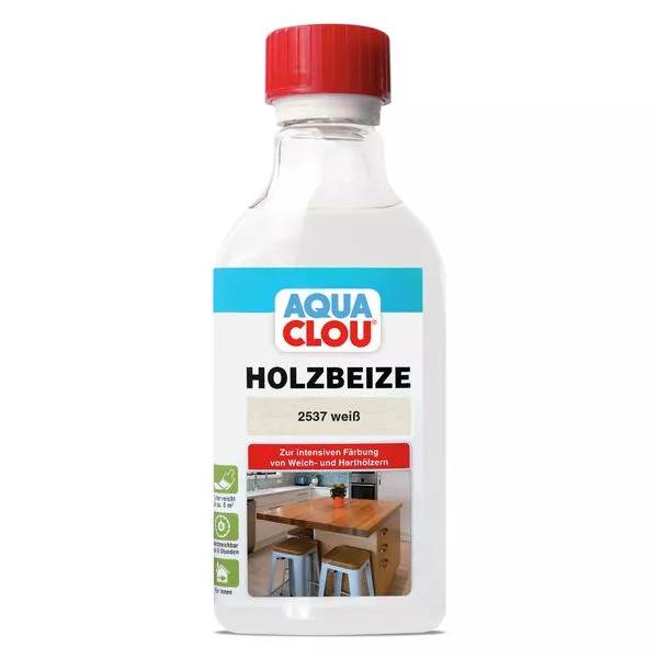Aqua Holzbeize B11 weiß 250ml Clou Wasserverdünnbar