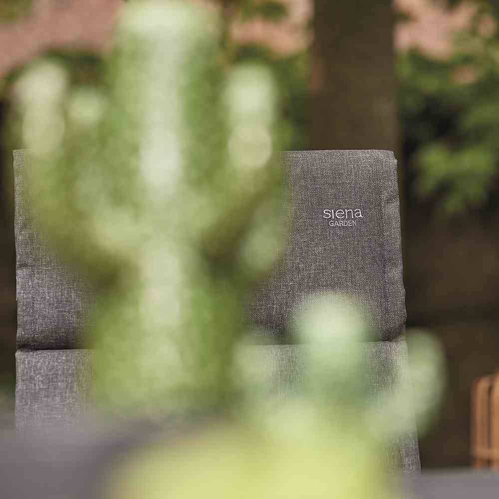 Siena Garden Sesselauflage Stella 120 cm, Dessin Uni Anthrazit