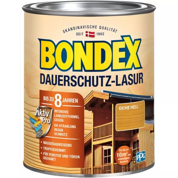 Bondex Dauerschutz Lasur Ei-hell 0,75L Eiche hell