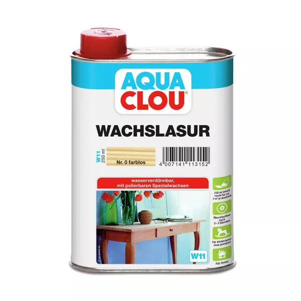 Aqua Wachs-Lasur W11 farblos 250ml Clou