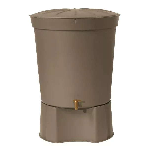 Regentonne rund kompl.Siena taupe 300l