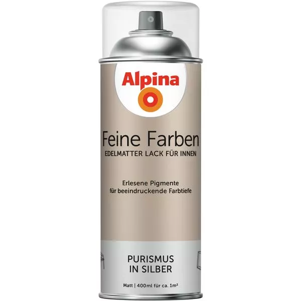 Buntlack Spray Purismus in Silber 400ml Feine Farben Sprühlack
