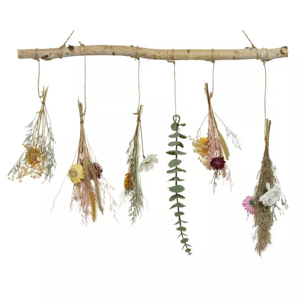 Wanddeko natural L7-W55-H40cm Trockenblume