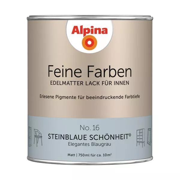 Buntlack Steinblaue Schönheit matt 750ml Feine Farben