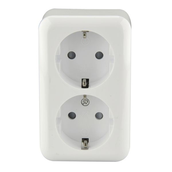 Steckdose weiß 2-fach AP Standard