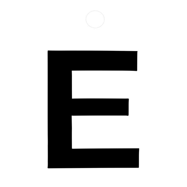Klebebuchstabe E schwarz 35 mm