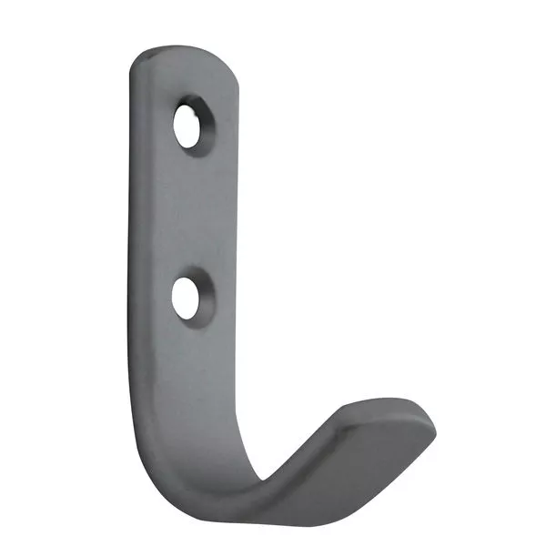 Mantelhaken Alu silberf. eloxiert 60 mm einfach