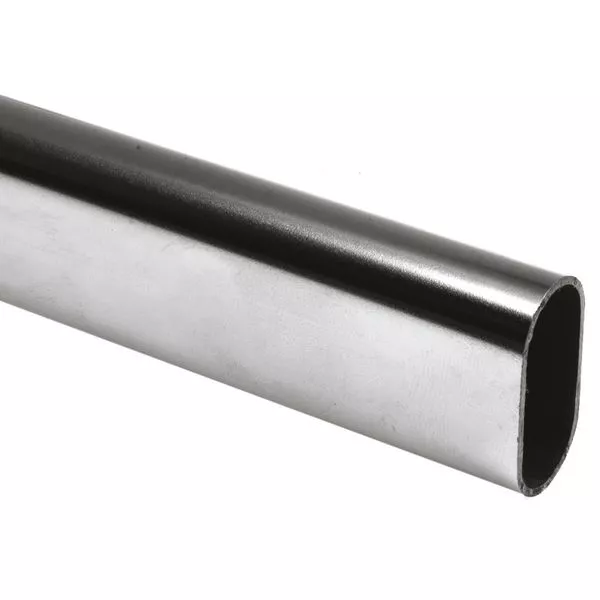 Schrankrohr verchromt 30x15x0,7x900 mm oval, lose