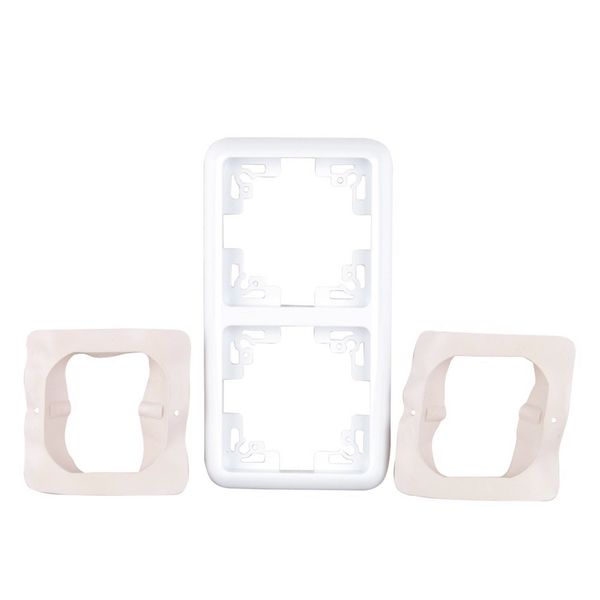 Abdeckrahmen 2-fach Montreal Serie502 ultraweiß, IP44