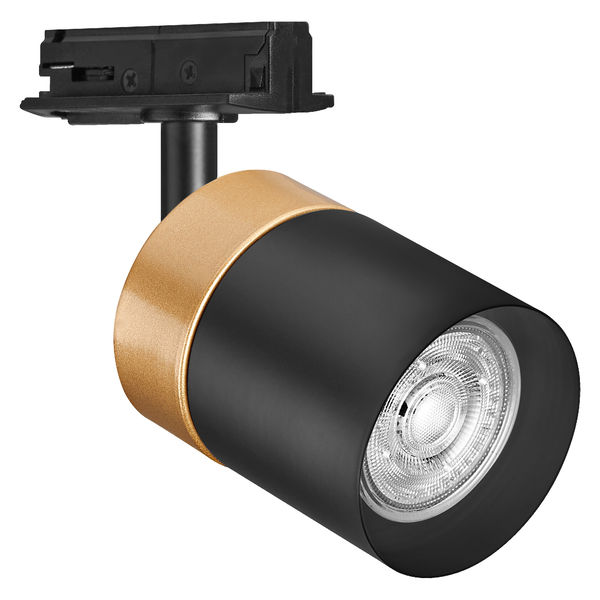 Tracklight Spot Cylinder schwarz/gold GU10 max 35W ohne Lampe